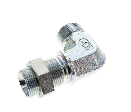 Racor acodado 90deg Pasamuros G3/4'' Acero alta presión 60° Cono 325bar (4566.25psi) Hidráulico