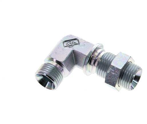 Racor Acodado 90deg Pasamuros G1/2'' Acero Alta Presión Cono 60° 350bar (4917.5psi) Hidráulico