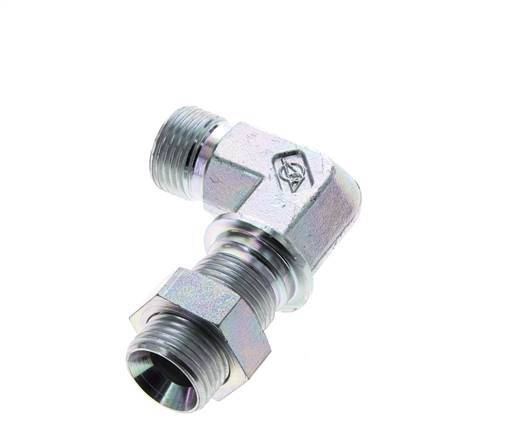 Racor Acodado 90deg Pasamuros G1/2'' Acero Alta Presión Cono 60° 350bar (4917.5psi) Hidráulico