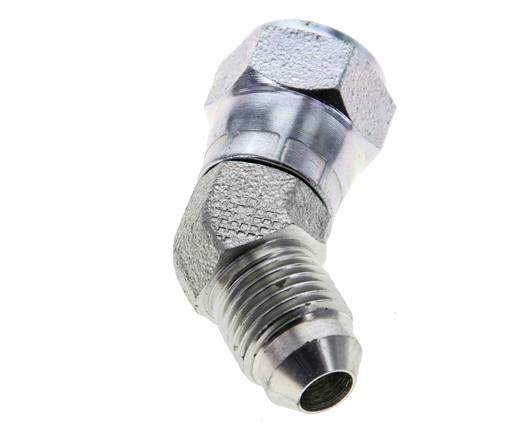 45deg JIC Angled Fitting UNF 1/2''-20 Male x Female Steel 275bar (3863.75psi)