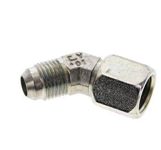 Racor acodado 45deg JIC UNF 9/16''-18 Macho x Hembra Acero 275bar (3863.75psi)