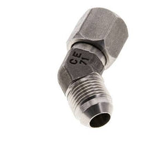 Racor acodado 45deg JIC UNF 3/4''-16 Macho x Hembra Acero inoxidable 275bar (3863.75psi)