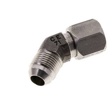 Racor acodado 45deg JIC UNF 3/4''-16 Macho x Hembra Acero inoxidable 275bar (3863.75psi)