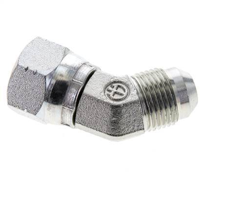 Racor acodado 45deg JIC UNF 3/4''-16 Macho x Hembra Acero 275bar (3863.75psi)