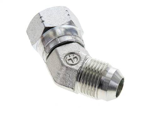 Racor acodado 45deg JIC UNF 3/4''-16 Macho x Hembra Acero 275bar (3863.75psi)