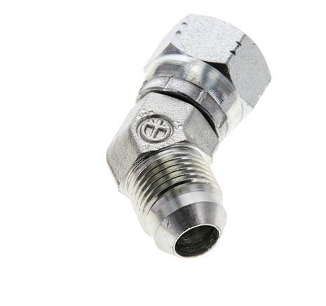 Racor acodado 45deg JIC UNF 3/4''-16 Macho x Hembra Acero 275bar (3863.75psi)