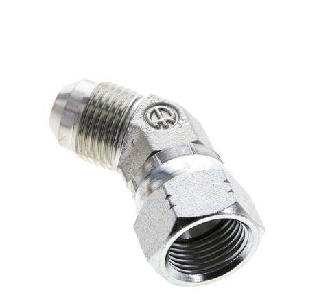 Racor acodado 45deg JIC UNF 3/4''-16 Macho x Hembra Acero 275bar (3863.75psi)