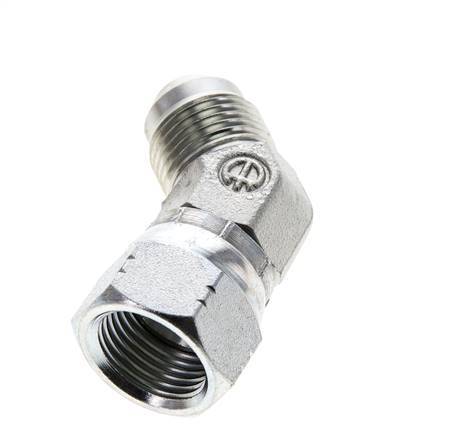 Racor acodado 45deg JIC UNF 3/4''-16 Macho x Hembra Acero 275bar (3863.75psi)