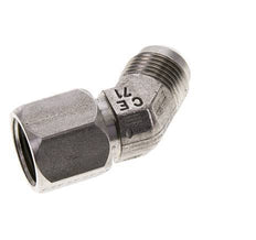 Racor acodado 45deg JIC UNF 7/8''-14 Macho x Hembra Acero inoxidable 210bar (2950.5psi)