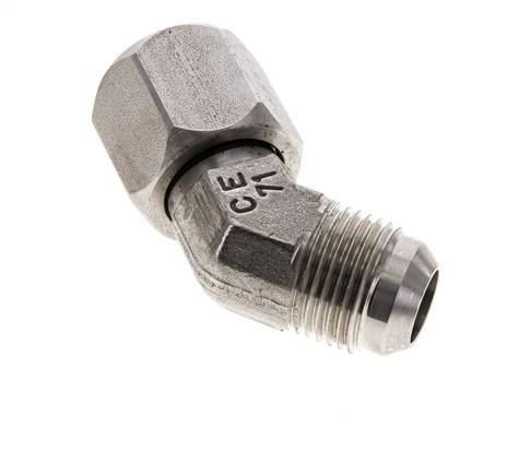 Racor acodado 45deg JIC UNF 7/8''-14 Macho x Hembra Acero inoxidable 210bar (2950.5psi)