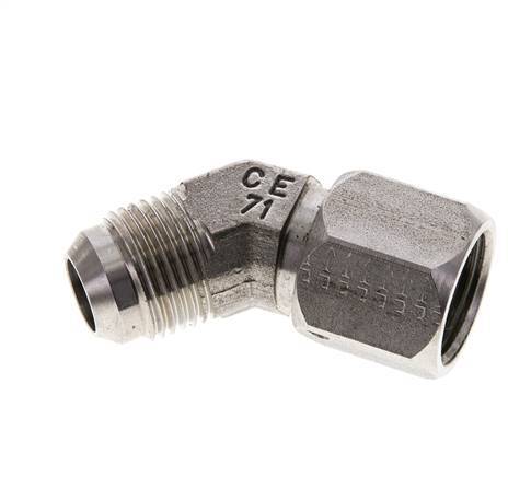 Racor acodado 45deg JIC UNF 7/8''-14 Macho x Hembra Acero inoxidable 210bar (2950.5psi)