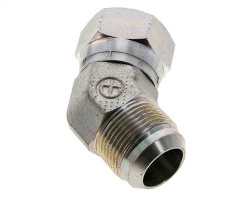 Racor acodado JIC 45deg UN 1-5/16''-12 Macho x Hembra Acero 170bar (2388.5psi)