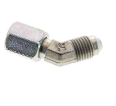 Racor acodado 45deg JIC UNF 7/16''-20 Macho x Hembra Acero 310bar (4355.5psi)