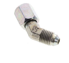 Racor acodado 45deg JIC UNF 7/16''-20 Macho x Hembra Acero 310bar (4355.5psi)