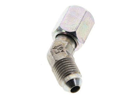 Racor acodado 45deg JIC UNF 7/16''-20 Macho x Hembra Acero 310bar (4355.5psi)