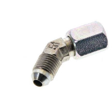 Racor acodado 45deg JIC UNF 7/16''-20 Macho x Hembra Acero 310bar (4355.5psi)