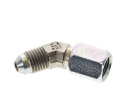 Racor acodado 45deg JIC UNF 7/16''-20 Macho x Hembra Acero 310bar (4355.5psi)