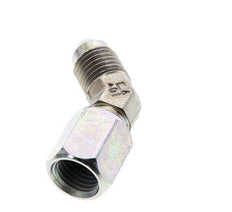 Racor acodado 45deg JIC UNF 7/16''-20 Macho x Hembra Acero 310bar (4355.5psi)