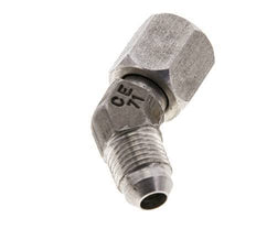 Racor acodado 45deg JIC UNF 1/2''-20 Macho x Hembra Acero inoxidable 275bar (3863.75psi)