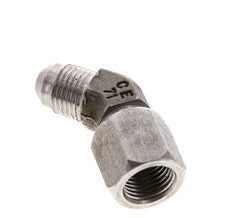 Racor acodado 45deg JIC UNF 1/2''-20 Macho x Hembra Acero inoxidable 275bar (3863.75psi)