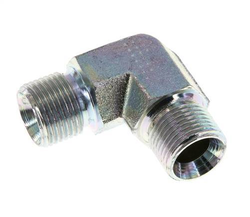 Racor acodado 90deg G3/8'' Acero alta presión 60° Cono 325bar (4566.25psi) Hidráulico