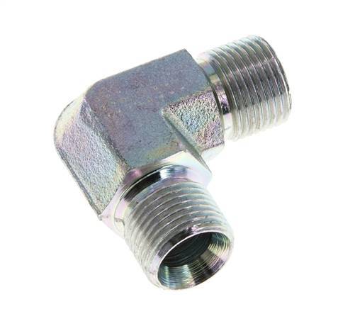 Racor acodado 90deg G3/8'' Acero alta presión 60° Cono 325bar (4566.25psi) Hidráulico