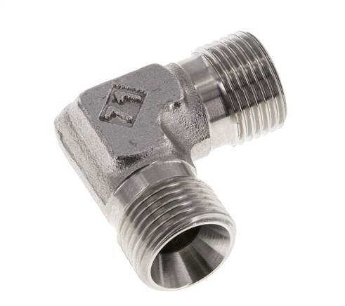 Racor acodado 90deg G3/8'' Acero inoxidable alta presión 60° Cono 325bar (4566.25psi) Hidráulico