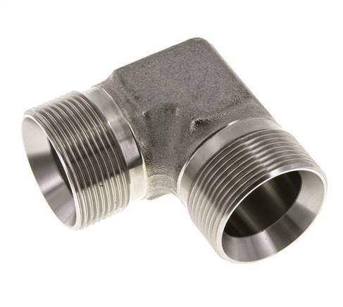 Racor Acodado 90deg G1 1/2'' Acero Inoxidable Alta Presión 60° Cono 190bar (2669.5psi) Hidráulico