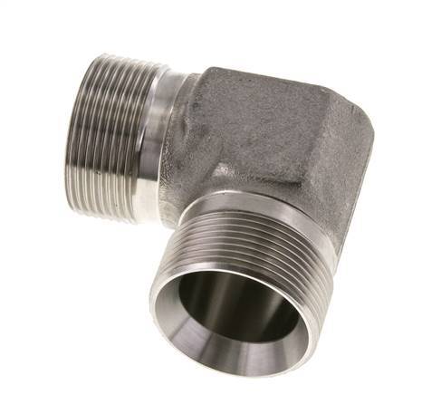 Racor Acodado 90deg G1 1/2'' Acero Inoxidable Alta Presión 60° Cono 190bar (2669.5psi) Hidráulico