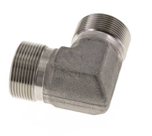 Racor Acodado 90deg G1 1/2'' Acero Inoxidable Alta Presión 60° Cono 190bar (2669.5psi) Hidráulico