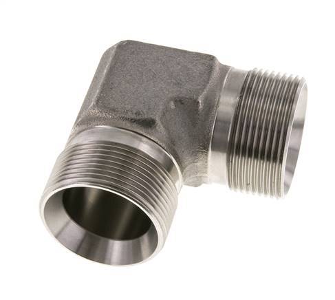 Racor Acodado 90deg G1 1/2'' Acero Inoxidable Alta Presión 60° Cono 190bar (2669.5psi) Hidráulico
