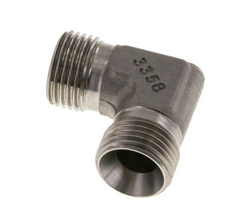 Racor Acodado 90deg G1/2'' Acero Inoxidable Alta Presión 60° Cono 350bar (4917.5psi) Hidráulico