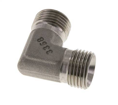 Racor Acodado 90deg G1/2'' Acero Inoxidable Alta Presión 60° Cono 350bar (4917.5psi) Hidráulico