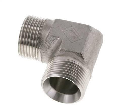 Racor Acodado 90deg G1'' Acero Inoxidable Alta Presión 60° Cono 225bar (3161.25psi) Hidráulico