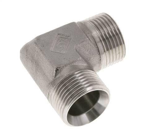 Racor Acodado 90deg G1'' Acero Inoxidable Alta Presión 60° Cono 225bar (3161.25psi) Hidráulico
