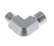 Racor reductor acodado 90deg G1/4'' x G3/8'' Acero alta presión 60° Cono 325bar (4566.25psi) Hidráulico