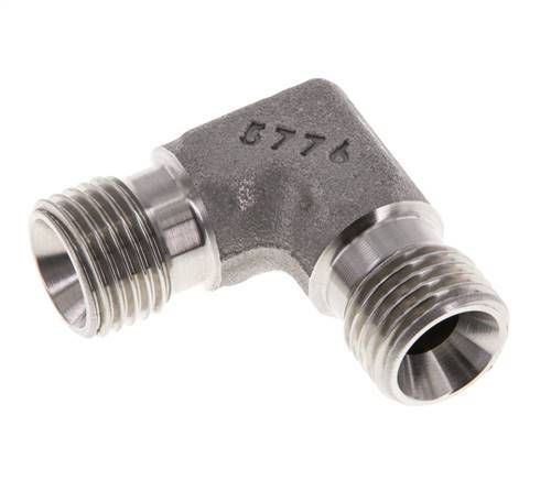 Racor acodado 90deg G1/4'' Acero inoxidable alta presión 60° Cono 350bar (4917.5psi) Hidráulico