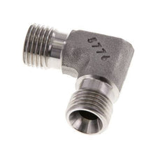 Racor acodado 90deg G1/4'' Acero inoxidable alta presión 60° Cono 350bar (4917.5psi) Hidráulico
