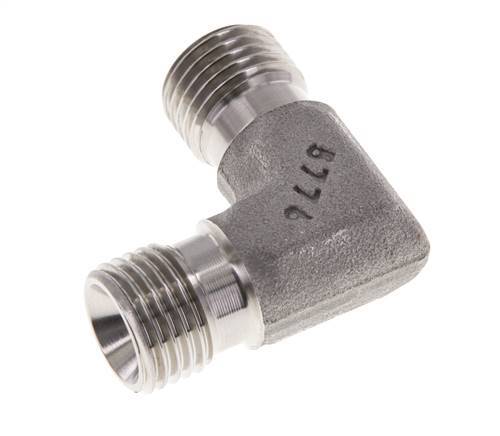 Racor acodado 90deg G1/4'' Acero inoxidable alta presión 60° Cono 350bar (4917.5psi) Hidráulico