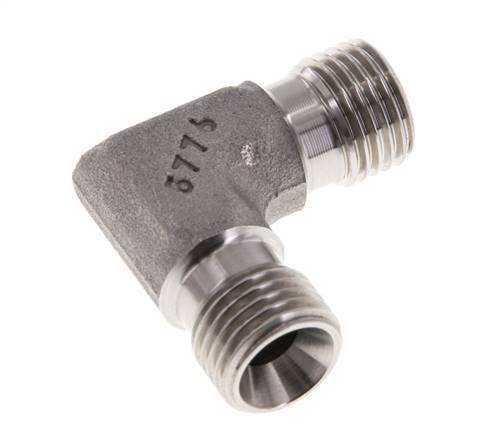 Racor acodado 90deg G1/4'' Acero inoxidable alta presión 60° Cono 350bar (4917.5psi) Hidráulico