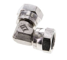 Racor Acodado 90deg G3/8'' Hembra Acero Inoxidable Alta Presión 60° Cono 425bar (5971.25psi) Hidráulico