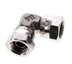 Racor Acodado 90deg G3/8'' Hembra Acero Inoxidable Alta Presión 60° Cono 425bar (5971.25psi) Hidráulico