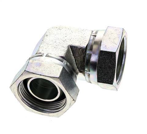 Racor Acodado 90deg G1 1/4'' Hembra Acero Alta Presión 60° Cono 150bar (2107.5psi) Hidráulico