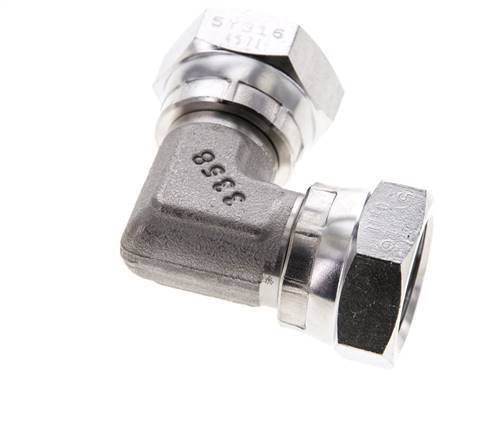 Racor Acodado 90deg G1/2'' Hembra Acero Inoxidable Alta Presión 60° Cono 300bar (4215.0psi) Hidráulico
