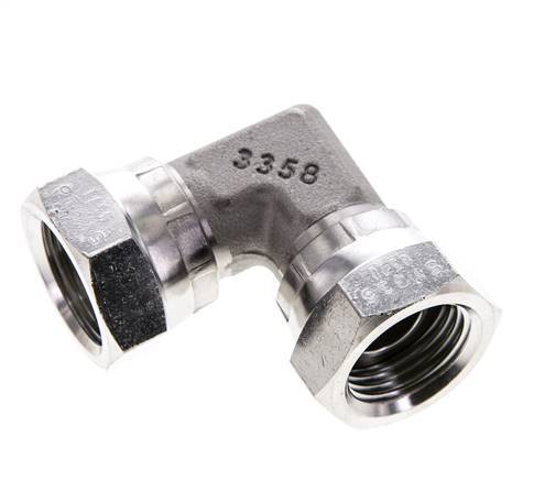 Racor Acodado 90deg G1/2'' Hembra Acero Inoxidable Alta Presión 60° Cono 300bar (4215.0psi) Hidráulico