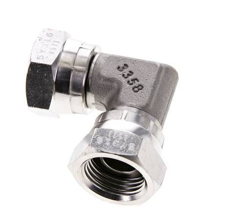 Racor Acodado 90deg G1/2'' Hembra Acero Inoxidable Alta Presión 60° Cono 300bar (4215.0psi) Hidráulico