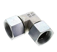 90deg Angled Fitting G1 1/2'' Female High Pressure Steel 60° Cone 125bar (1756.25psi) Hydraulic