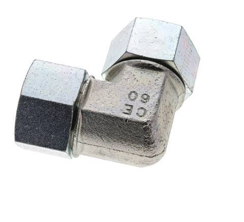 90deg Angled Fitting G1 1/2'' Female High Pressure Steel 60° Cone 125bar (1756.25psi) Hydraulic