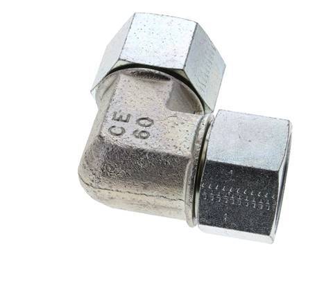 90deg Angled Fitting G1 1/2'' Female High Pressure Steel 60° Cone 125bar (1756.25psi) Hydraulic