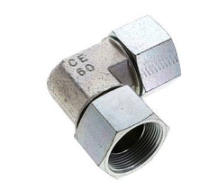 90deg Angled Fitting G1 1/2'' Female High Pressure Steel 60° Cone 125bar (1756.25psi) Hydraulic